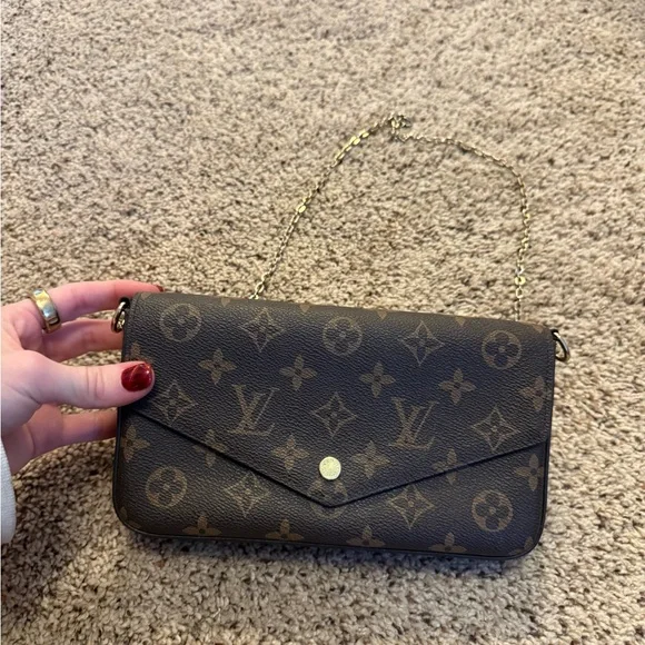 Brown Monogram Crossbody Bag, Phone Carrier, Key Pouch , Wrislet - Picture 1 of 6